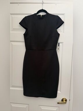 The Limited Black Cap-Sleeve Sheath Dress